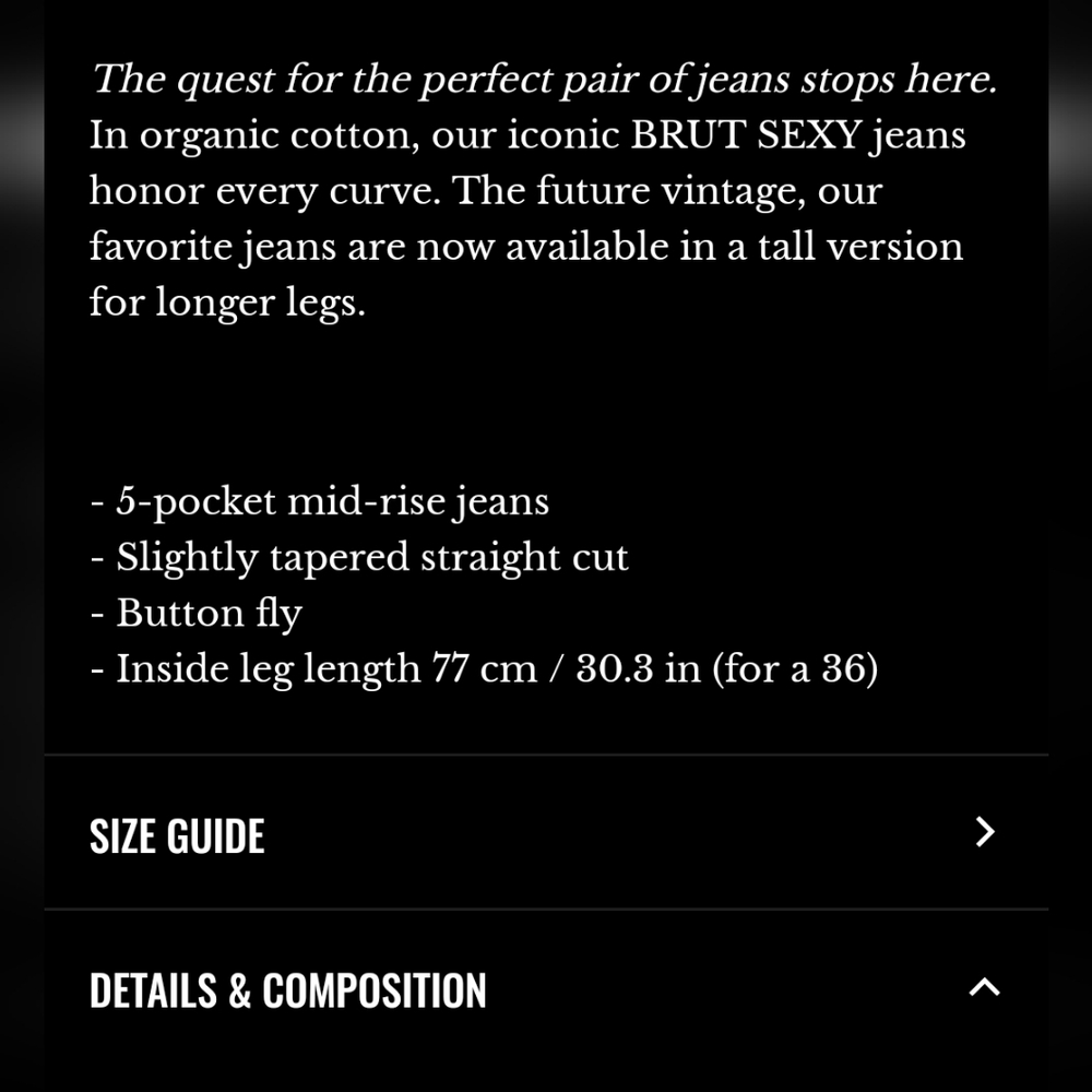 Sezane Le Brut Sexy 100% Cotton Jeans - Picture 5 of 6